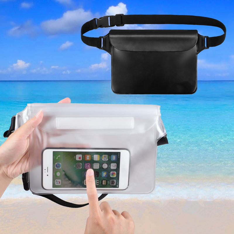 Bakeey Universal Big Large Capacity Swimming Diving PVC Translucent Mobile Phone Watches Storage Waist Pouch Waterproof Bag