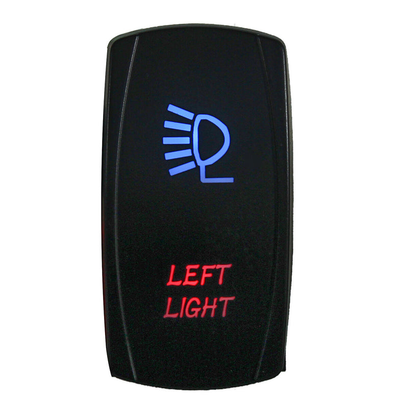 12V-24V Dash ON OFF Rocker Switch Blue Red Dual LED Light Car Marine