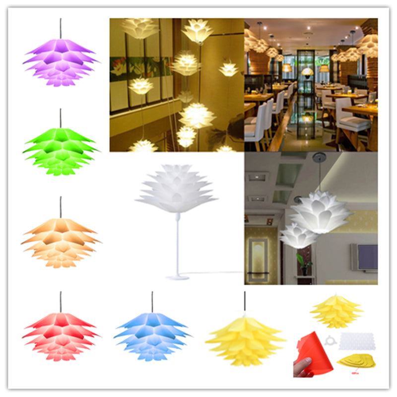 7-Color Lotus Chandelier Ceiling Pendant Light Lampshade Home Decor - 7 Colors DIY Shape