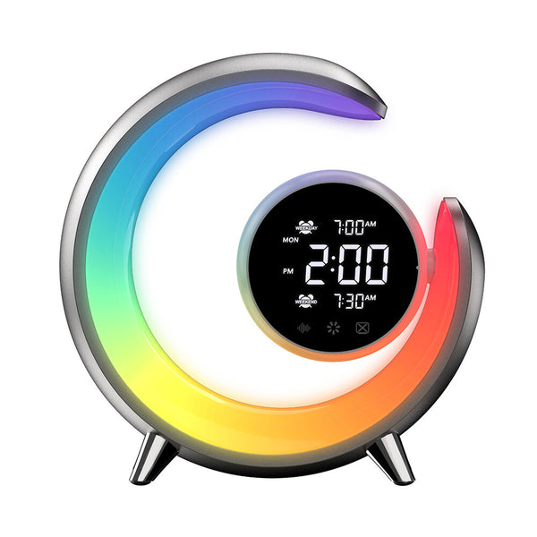 Colorful White Noise Dual Alarm Clock Wake-Up Night Light Touch RGB Bedside Colorful Atmosphere Light