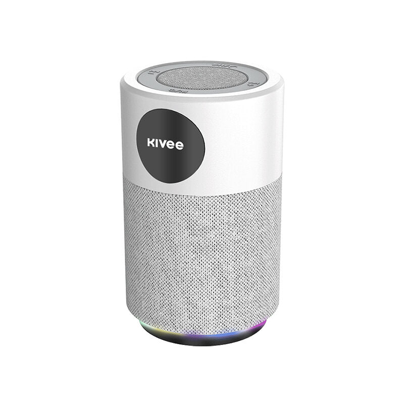 KIVEE MW05 Wireless bluetooth Speaker Portable Column HiFi Stereo Bass Loudspeaker Colorful Lamp FM Radio IPX5 Waterproof Speakers