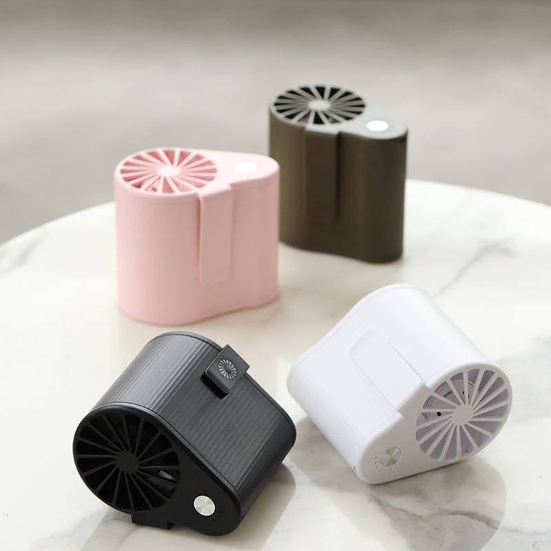 4W Waist Hanging Fan USB Rechargeable 3 Modes Mini Air Conditioner Fan Camping Travel Office