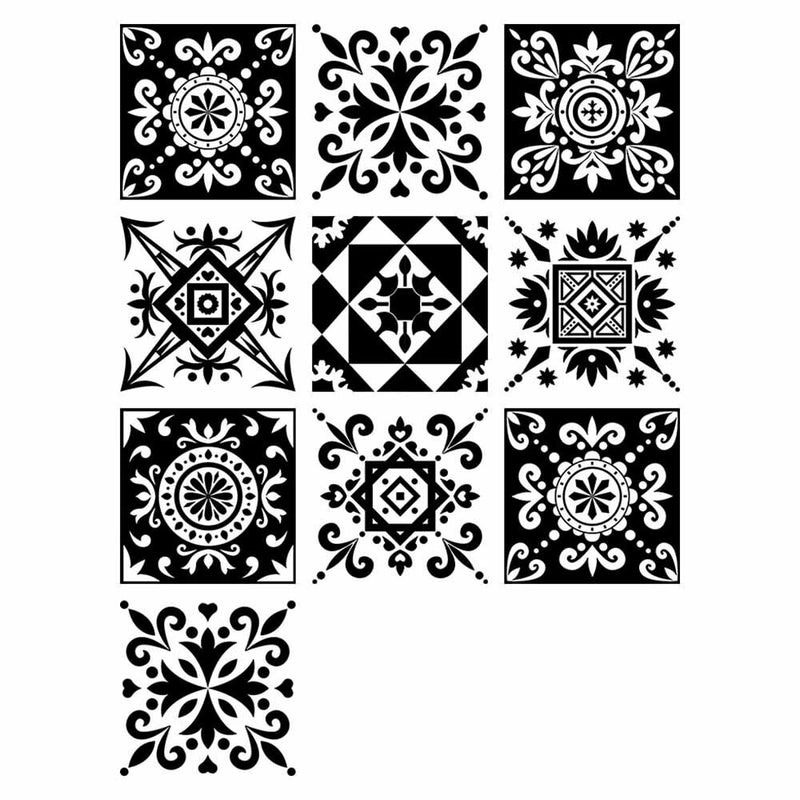 10Pcs/Set 15*15CM Wall Stickers PVC Oil-proof and Waterproof Home Living Room Bedroom Kitchen Bathroom Decorations for Home Office