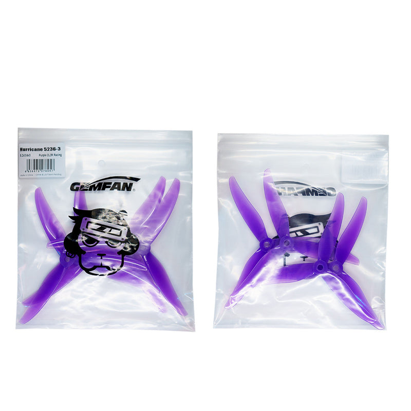 2 Pairs Gemfan Hurricane 5236 5.2x3.6 5.2 Inch 3-Blade Racing Propeller Powerful for RC Drone FPV Racing