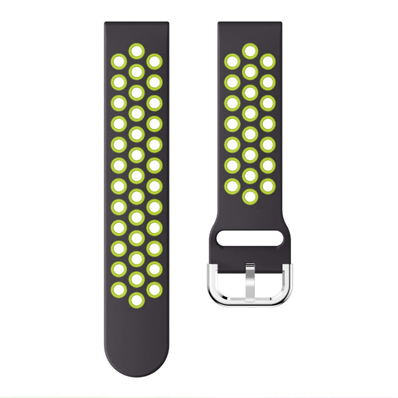 20mm Dual Color Stoma Soft Silicone Watch Strap Watch Band for Huawei Honor Watch ES/ BlitzWolf BW-HL1/HL2/ Haylou LS02