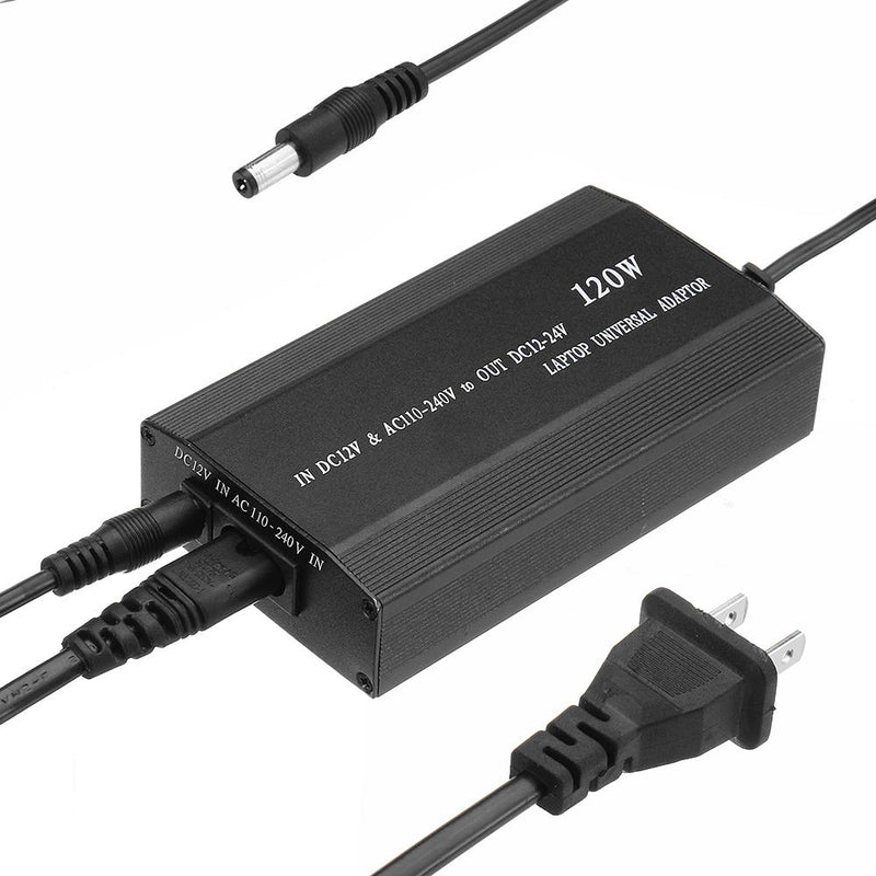 Excellway 120W 12-24V Adjustable Power Supply Adapter AC/DC Power Adapter 5V USB Port