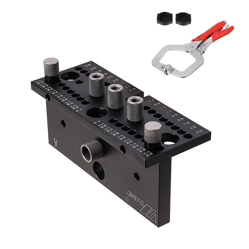 Wnew 3 In 1 Dowel Jig Woodworking Hole Puncher Drill Guide Positioning Hole Opener DIY Woodworking Tools