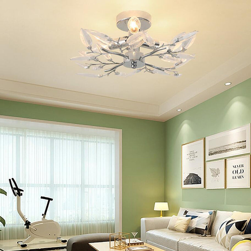 Acrylic Leaf Arms Ceiling Light LED Living Bedroom Room Lamp Fitting Lighting