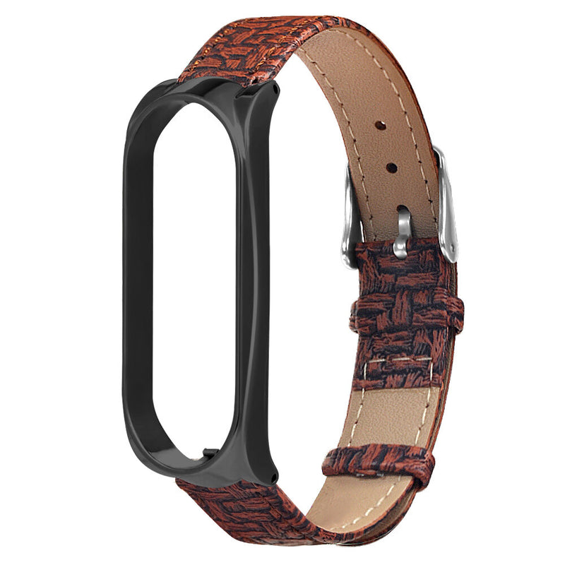 Bakeey Buckle Metal Shell Braided Pattern Belt Watch Band Watch Strap for Xiaomi Miband 5 Miband 5 NFC Non-original