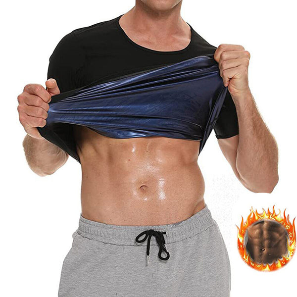 Men Sauna Sweat Vest Hot Compression Shirts Fitness Training Slimming Body Shaper Waist Trainer Gym Exercise Versatile Shaper Suit