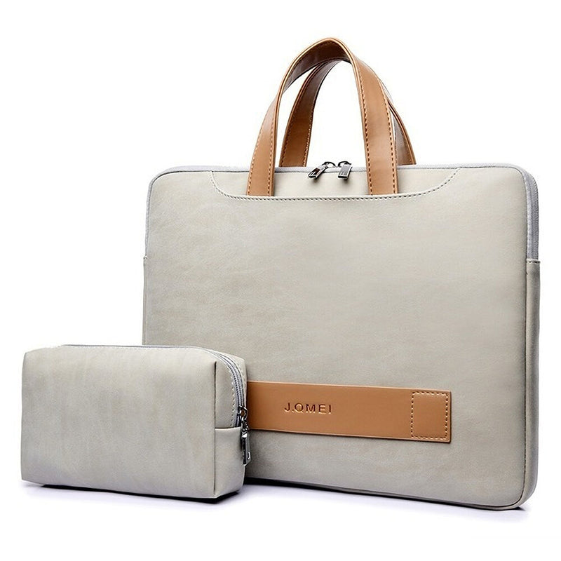 13.3/14 15.6 inch Portable Laptop Bag Waterproof PU Leather Laptop Case Casual Business Handbag for Men and Women