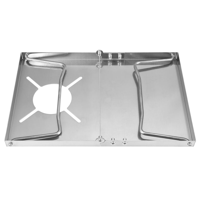 IPRee Stainless Steel Camping Stove Bracket Heat Insulation Table Gas Furnace Folding Cooker Table Stove Accessories