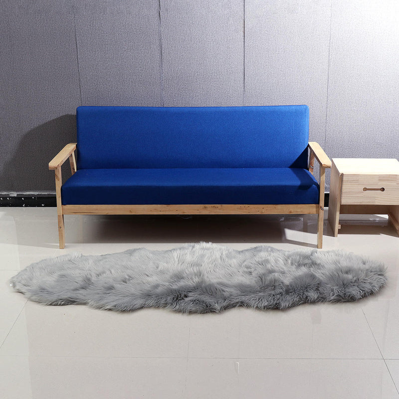 190*70CM Rectangle Sheepskin Rug Artificial Wool Soft for Chair Sofa Bedroom Floor Carpet