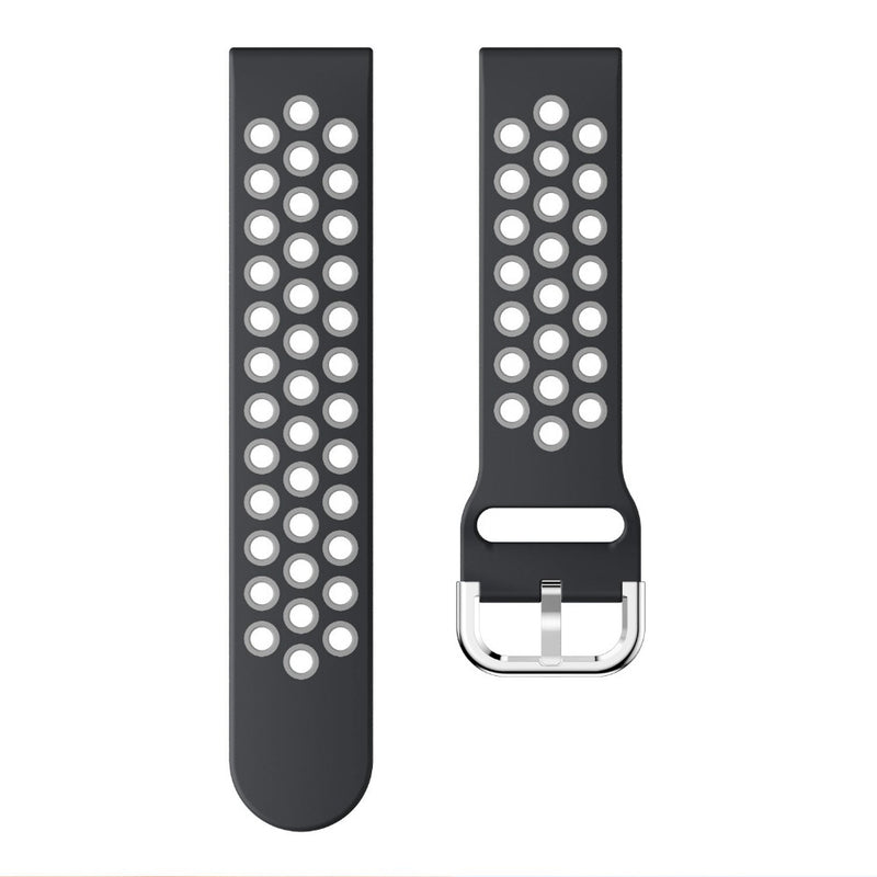 20mm Dual Color Stoma Soft Silicone Watch Strap Watch Band for Huawei Honor Watch ES/ BlitzWolf BW-HL1/HL2/ Haylou LS02