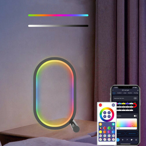 WIFI Smart LED Desktop Ambient Night Light RGBIC USB Desk Lamp with App Dimmable Color Change for Bedroom Game Room Study