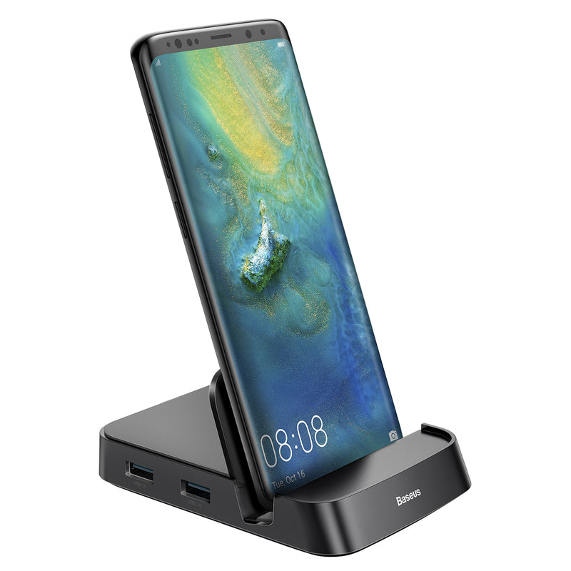 Baseus 7 in 1 Type-C USB-C Hub Docking Station Adapter With 1 * USB 3.0/2 * USB 2.0/Type-C PD Charging Port/4K HD Display Interface/TF Card Reader Slot/Camera Card Reader Slot