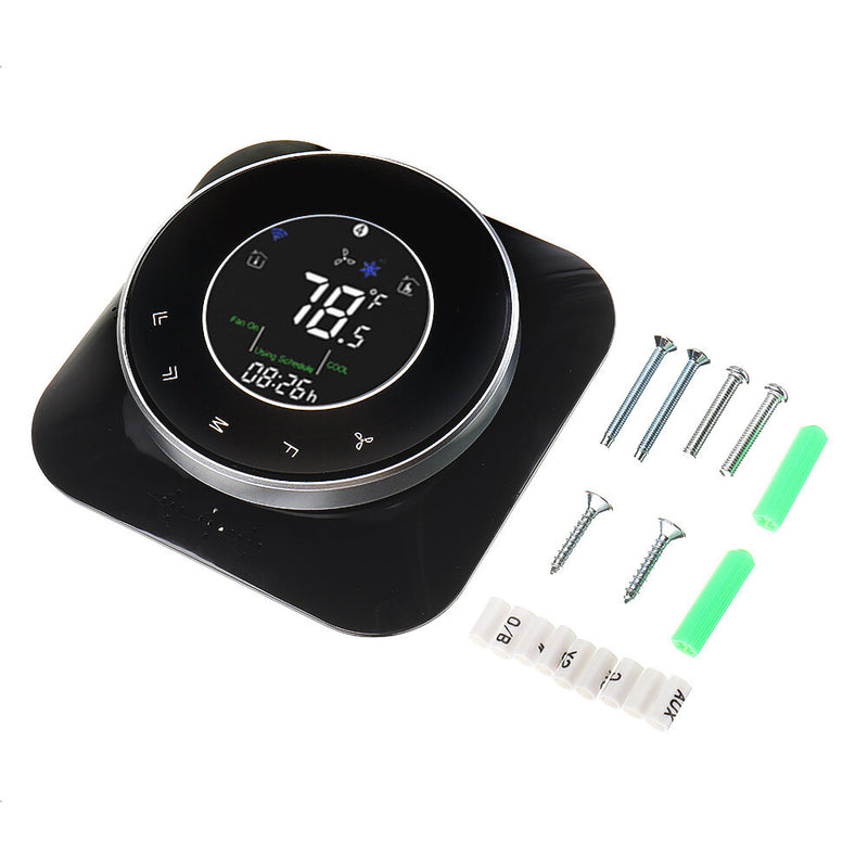 BHP-6000H-WiFi Black/White 24V WiFi Smart Heat Pump Thermostat Temperature Controller Smart Life/Tuya APP Remote Control Works with Alexa Google Home