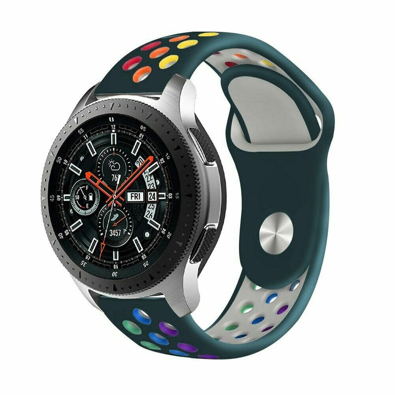 Bakeey 22mm Universal Replacement Rainbow Silicone Watch Band Strap for Haylou Solar LS05 Watch / Huawei Watch GT