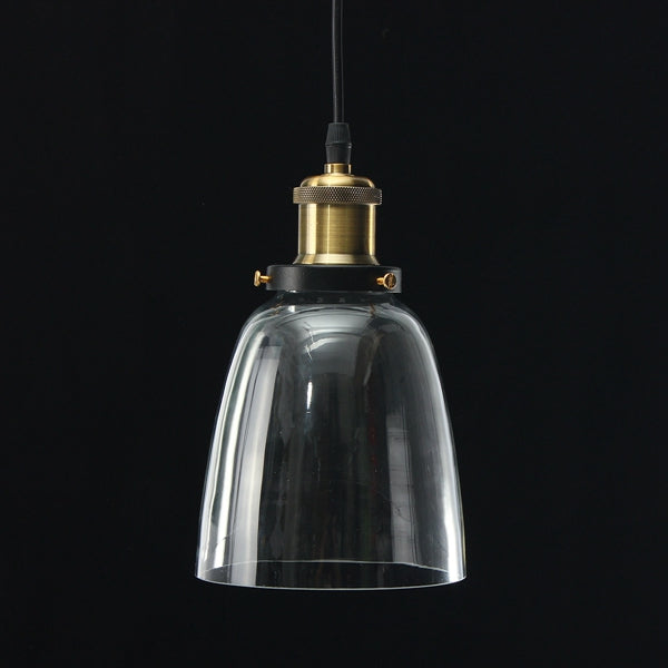 Vintage Industrial Retro Loft Glass E27 Ceiling Lampshade Pendant Light