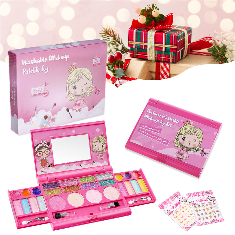 Pickwoo Pretend Play Makeup for Girl, Princess Dress-up Makeup Kit for Kids Holiday and Birthday Gifts