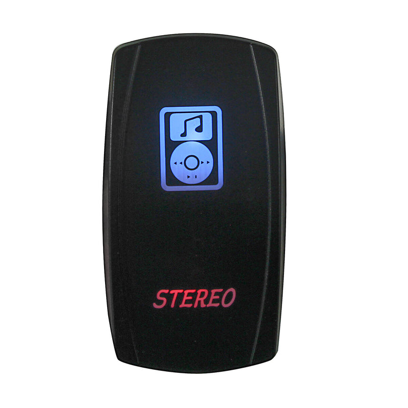 12V-24V Dash ON OFF Rocker Switch Blue Red Dual LED Light Car Marine