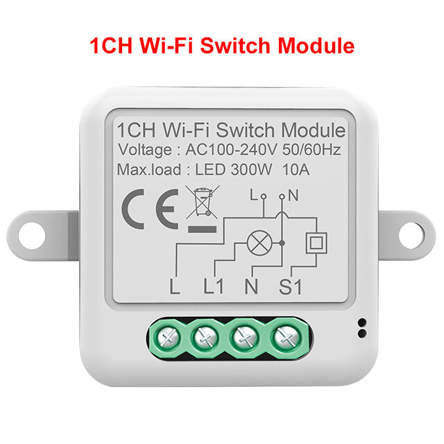 Tuya WiFi Smart Switch Module Electrical Switching 1/2/3/4Gang Lighting Switch Module Mobile APP Control