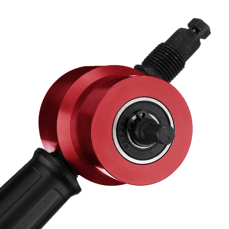 Drillpro Red/Gold/Grey Double Head Sheet Metal Nibbler Cutter Drill Attachment Metal Sheet Cutter