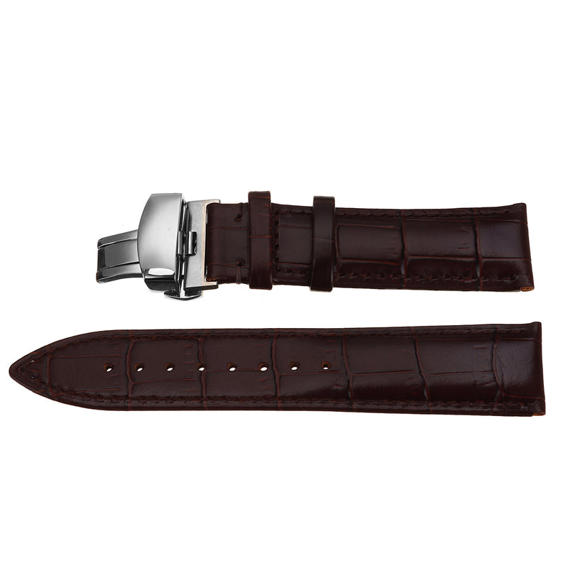 Bakeey Genuine Leather 22MM 24MM Watch Band Kit Butterfly Buckle Deployment Clasp Strap
