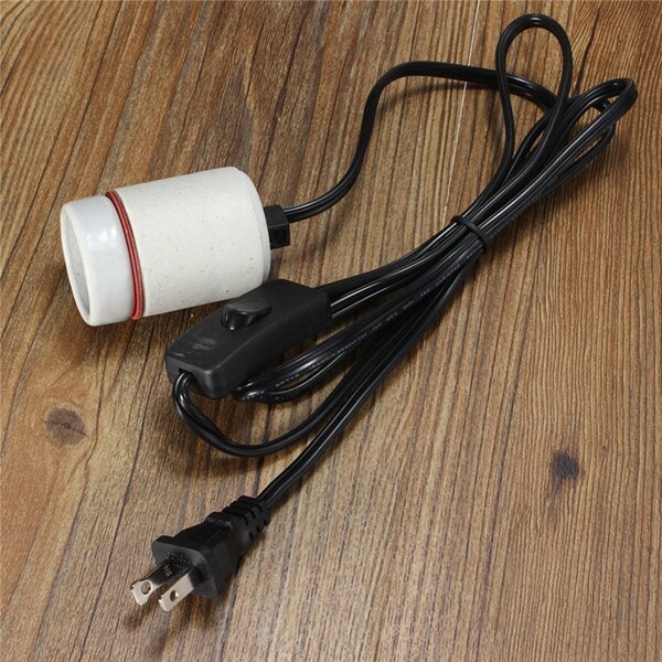 1.8M Reptile Ceramic Emitter Heating Lighting Lamp Bulb Holder Switch US/UK Plug