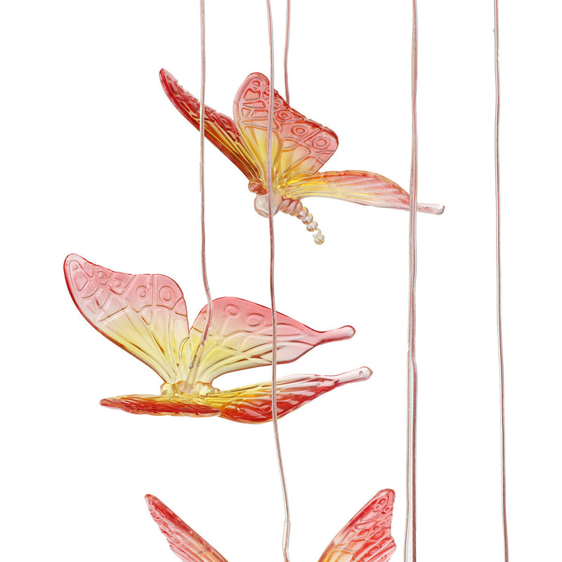 Solar Powered LED Wind Chime Light Hanging Color-Changing Yard Garden Butterfly Lamp Decor