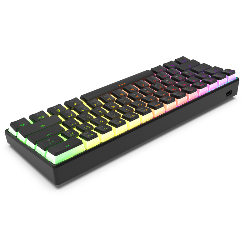 GAMAKAY MK61 Wired Mechanical Keyboard Gateron Optical Switch Pudding Keycaps RGB 61 Keys Hot Swappable Gaming Keyboard New Version