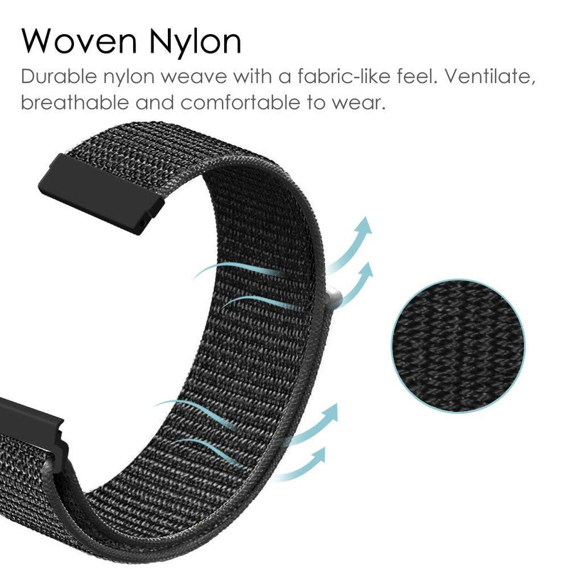 20mm Nylon Canvas Watch Band Watch Strap Replacement for Amazfit GTS Smart Watch