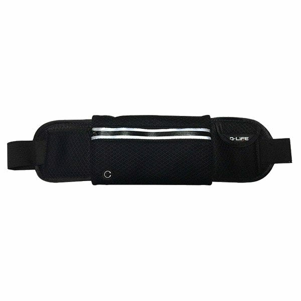 Outdoor Sports Large Capacity Breathable Reflective Stripe Earphone Hole Waist Bag for Mobile Phone