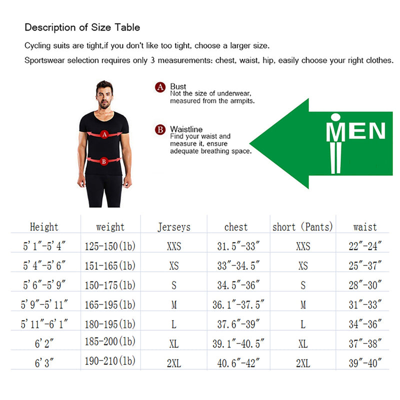 Men's Cycling Jersey Full Zipper Quick Dry Mountain Bike Shirts