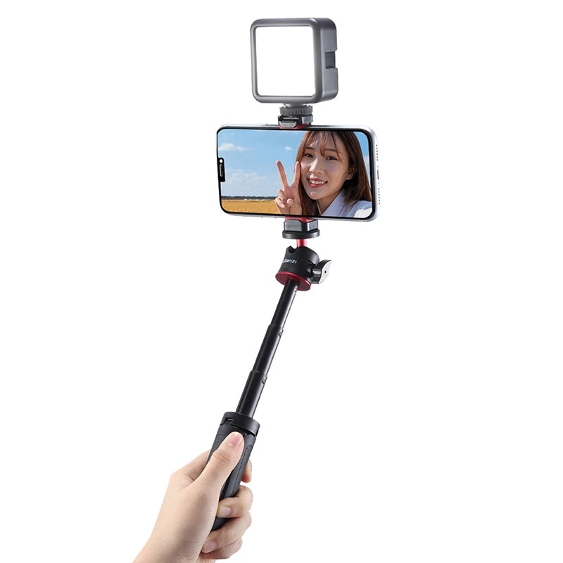 Ulanzi ST-19 Mini Vlog Live Streaming Smartphone Clip Adjustable Phone Holder with Cold Shoe Mount 1/4in Screw Hole for 55-90mm