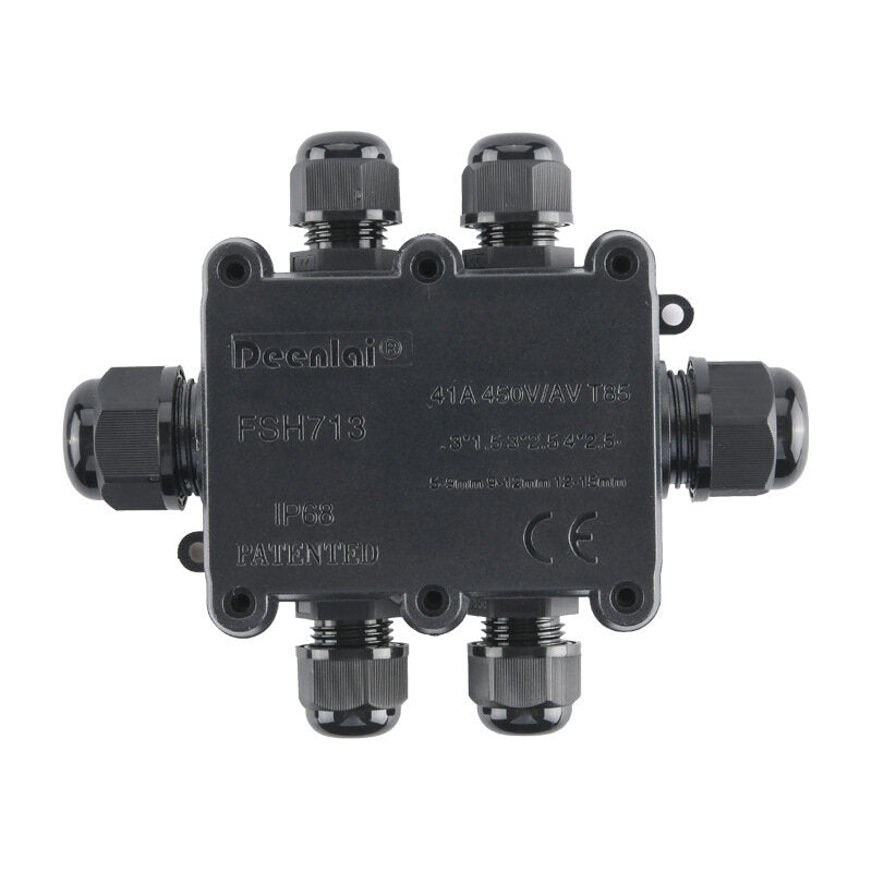 Deenlai 2P/3P/4P Small Plastic PC  IP68 Waterproof Electrical Junction Box 713 with Terminal