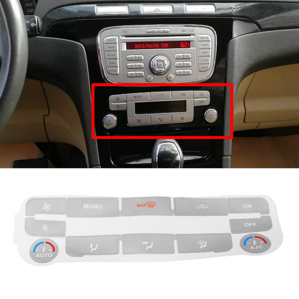 Car Air Condition AC Climate Control Button Repair Sticker Decal For Ford S-Max/ For Mondeo