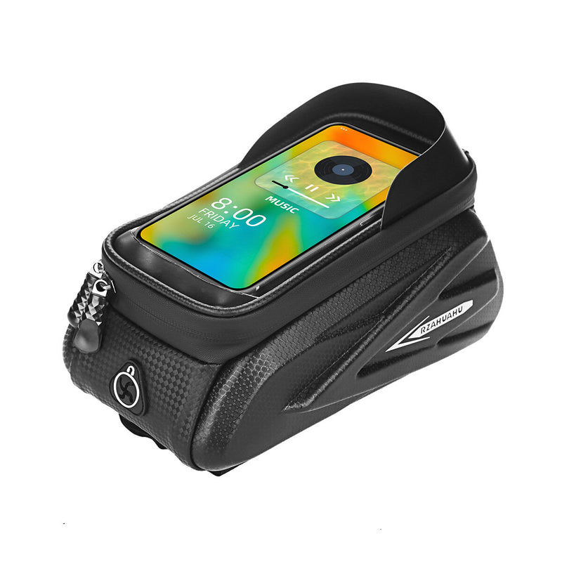 Bicycle Bag 1.5L Frame Front Tube Cycling Bike Phone Mount Bag Waterproof Phone Case Holder 7.2 Inches Touchscreen Bag Accessories