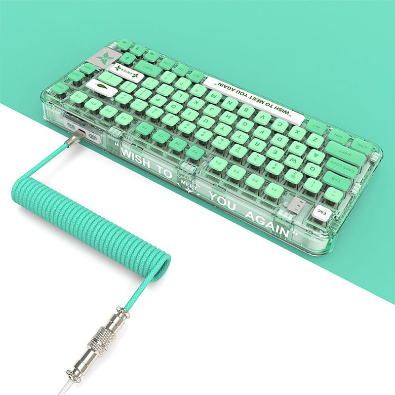 CoolKiller CK75 Transparent Mechanical Keyboard 80 Keys RGB Hot Swappable Triple Mode bluetooth Wireless Gaming Keyboard with Suitcase
