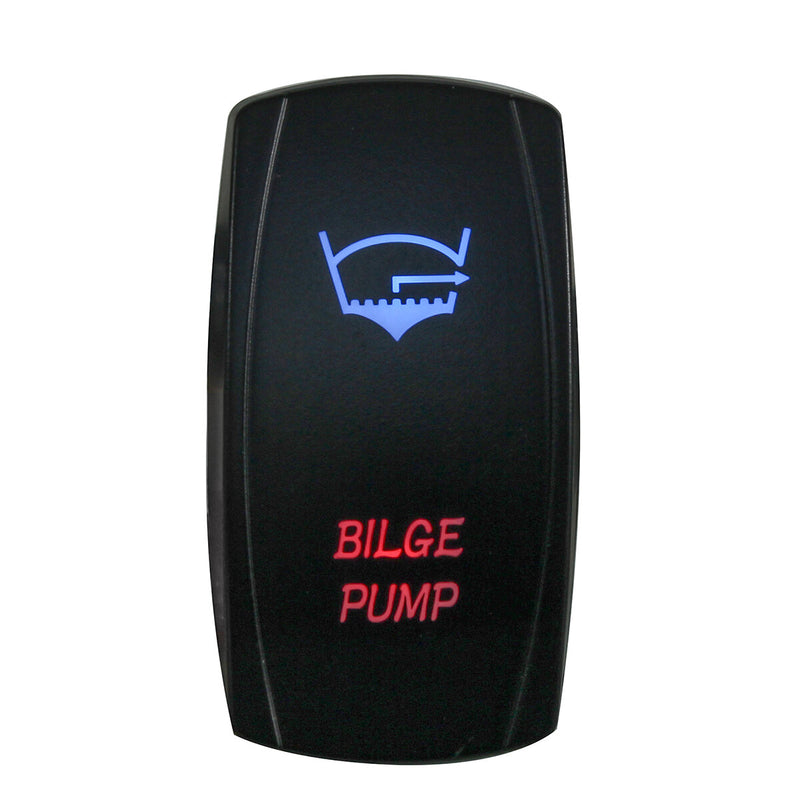 12V-24V Dash ON OFF Rocker Switch Blue Red Dual LED Light Car Marine