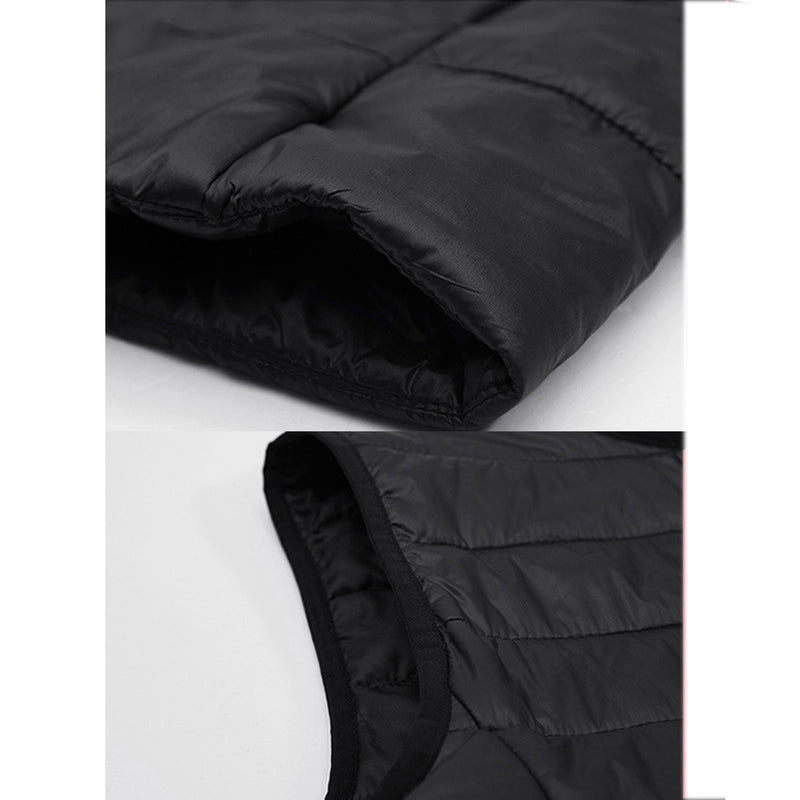 USB Charging Black Heating Vest 3 Gear Temperature Adjustable Indoor Outdoor Skiing Winter Warmth Vest