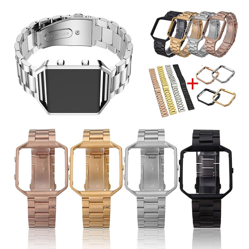 Bakeey Steel Metal Frame Watch Case Cover Frame Watch Band For Fitbit Blaze Watch