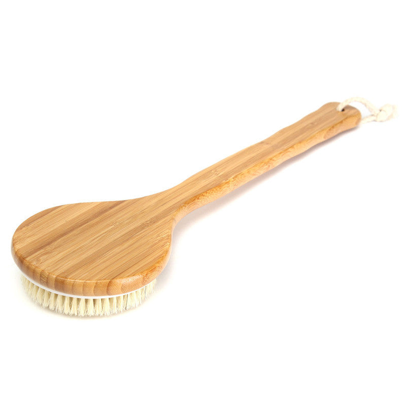 Wooden Handle Bristle Bath Shower Back Exfoliate Massage Brush