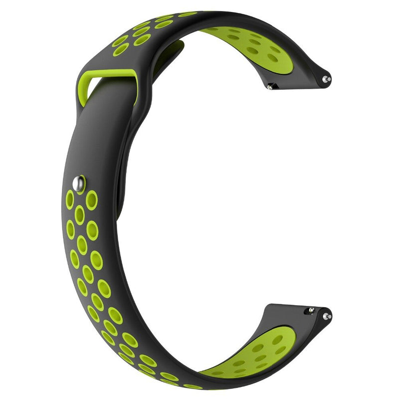 Dual Color Hole Reverse Buckle Silicone Watch Band Watch Strap for Haylou LS02 BW-HL1 BW-HL2 BW-HL1T BW-HL1Pro