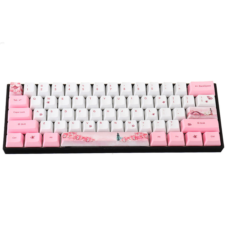 MechZone 72 Keys Girl Keycap Set OEM Profile PBT Sublimation Keycaps for Mechanical Keyboards