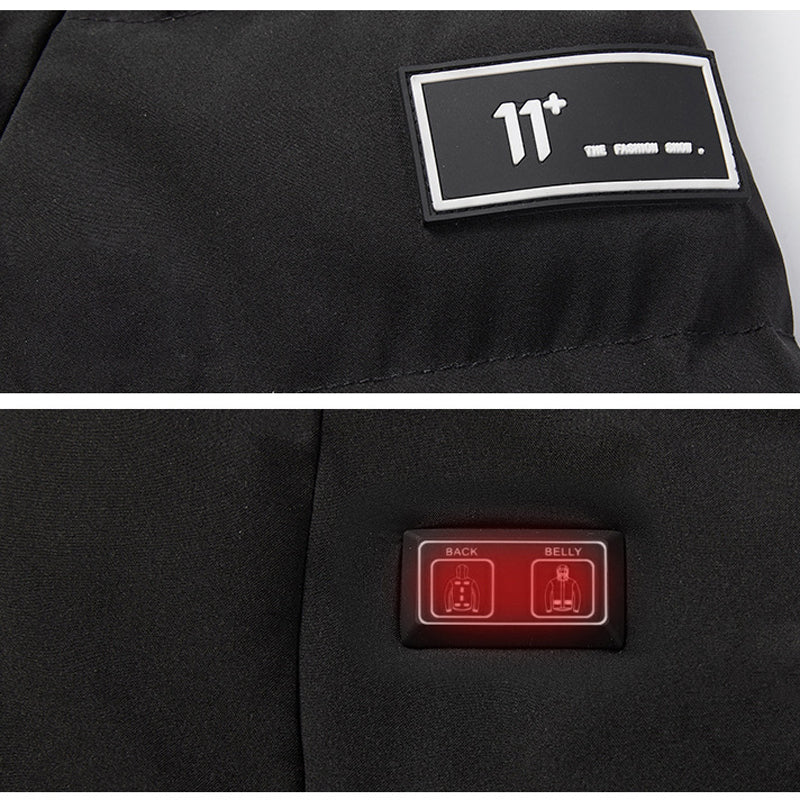 3-Modes Control Winter Heated Jacket USB Charging Coat Warm Up Heated Clothing Washable Soft Safe Top
