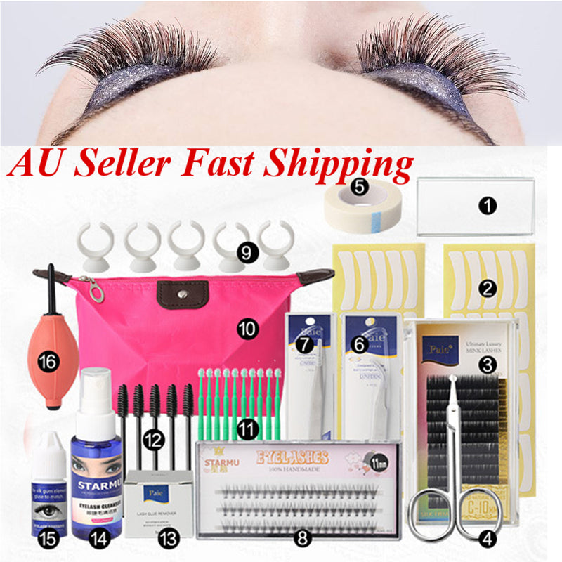 16 Pcs Set False Eyelash Grafting Set Planting Eyelash False Eyelash Set