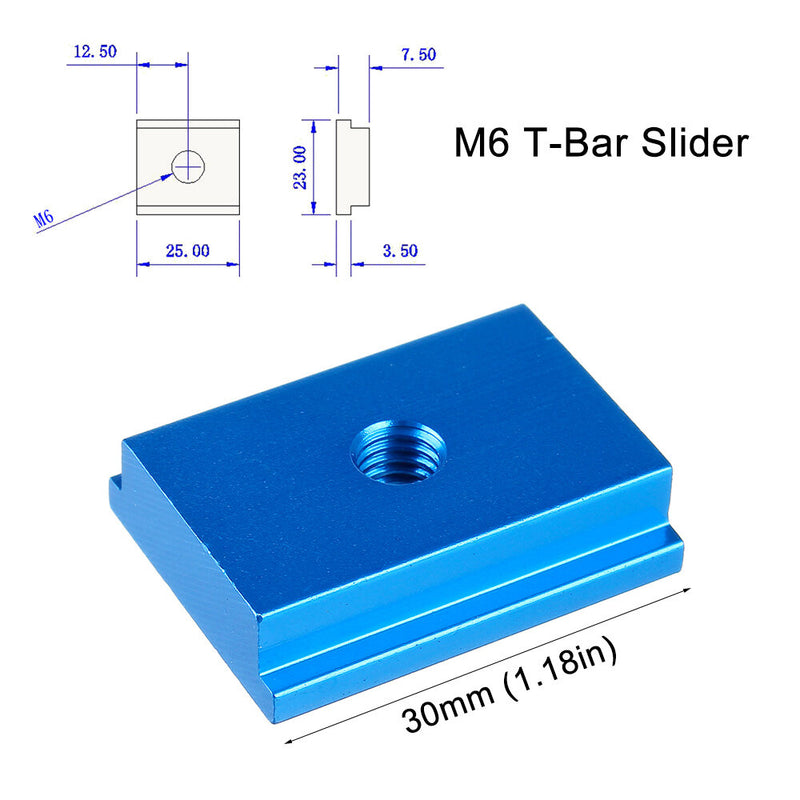 M6/M8 Aluminum Alloy Miter Track Nut T-track Sliding Nut for T-Track Jig Fixture Slot
