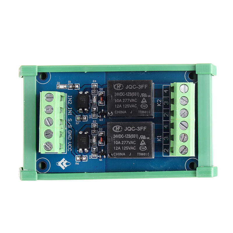 2CH Channel Optocoupler Isolation Relay Module 5V/12V/24V SCM PLC Signal Amplifier Board