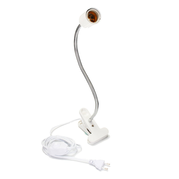 40CM E27 Flexible Pet Reptile Light Bulb Adapter Lamp Holder Socket with Clip ON OFF Switch